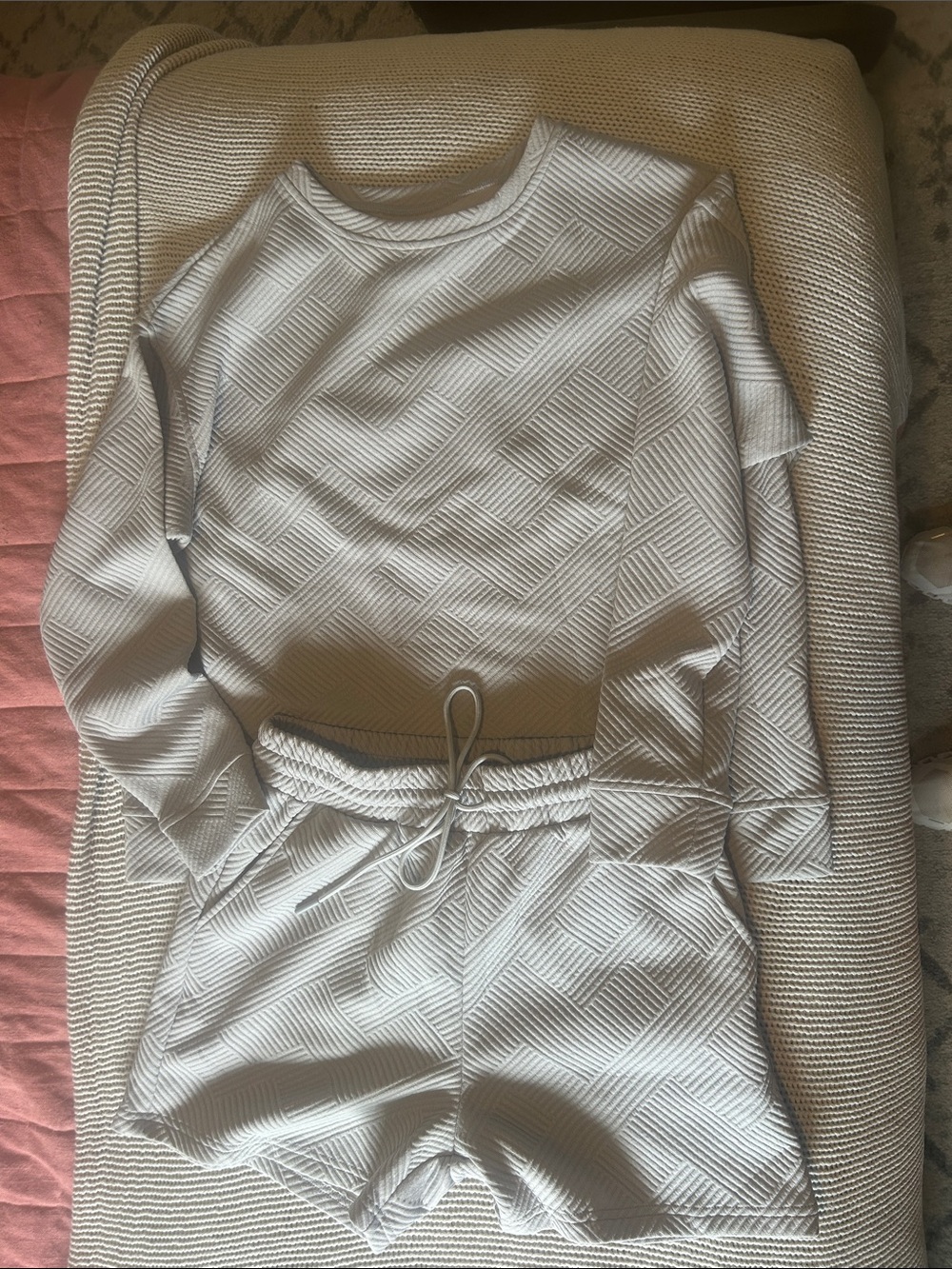 Women’s Light Grey Textured Set